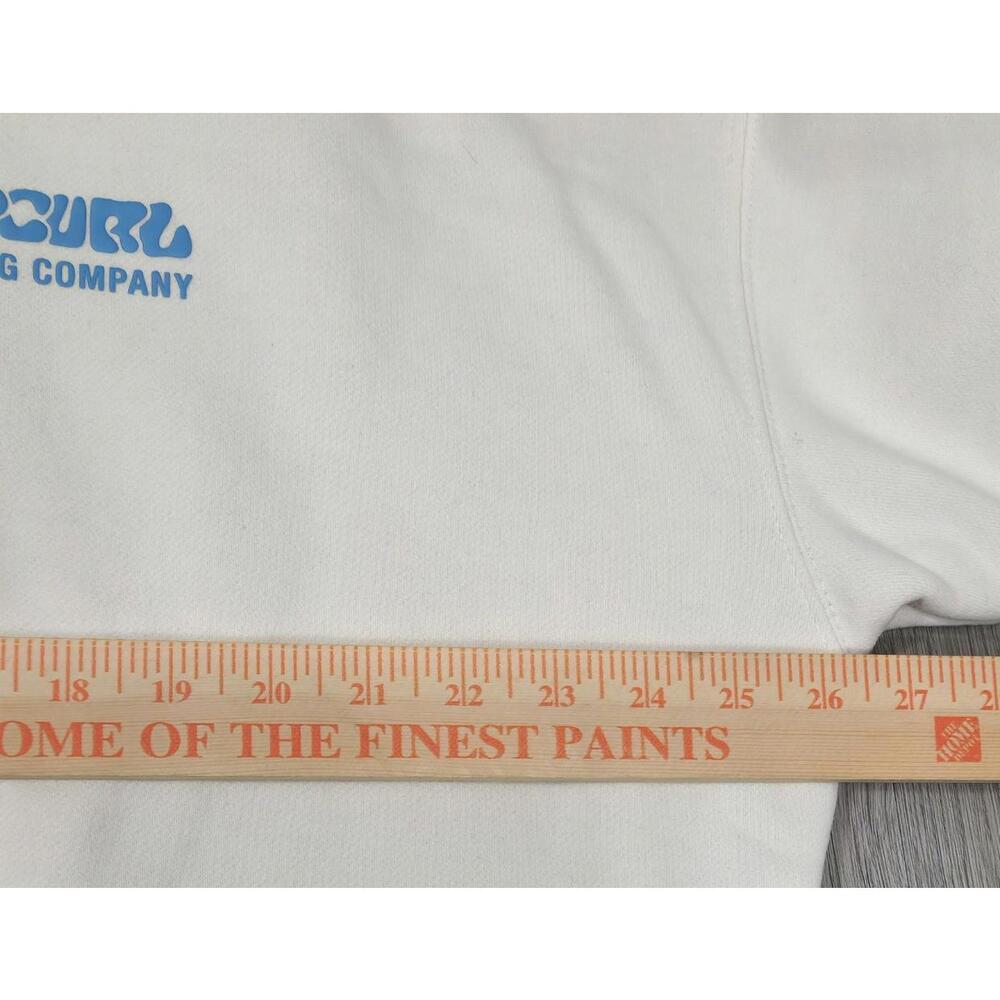 Rip Curl Surfing Company Sz M Bone White Pullover Hoodie EUC Puffy Type Logo #10 - Picture 3 of 6